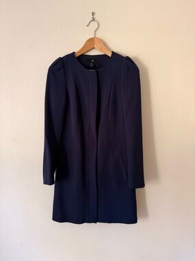 H&M Navy Polka Dot Lined Jacket